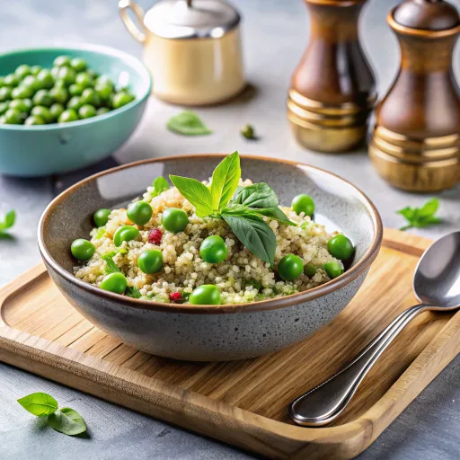Grašak i Kvinoja Salata sa Svježim Začinima